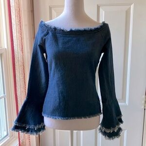 venus ruffle off the shoulder top